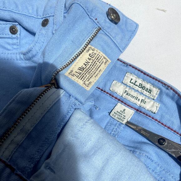 Women's Light Blue Stretch Denim Jean Skirt Preppy Summer Coastal Size 4P - Picture 6 of 6